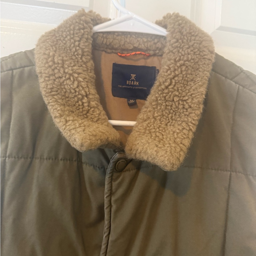 Roark Men’s Livingston Quilted Vest Size M army brown green Jamie Thomas - Picture 6 of 12